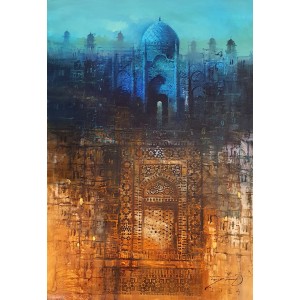 A. Q. Arif, 22 x 28 Inch, Oil on Canvas, Cityscape Painting, AC-AQ-504